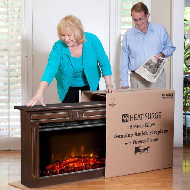 Couple opening a Heat-n-Glo in their home