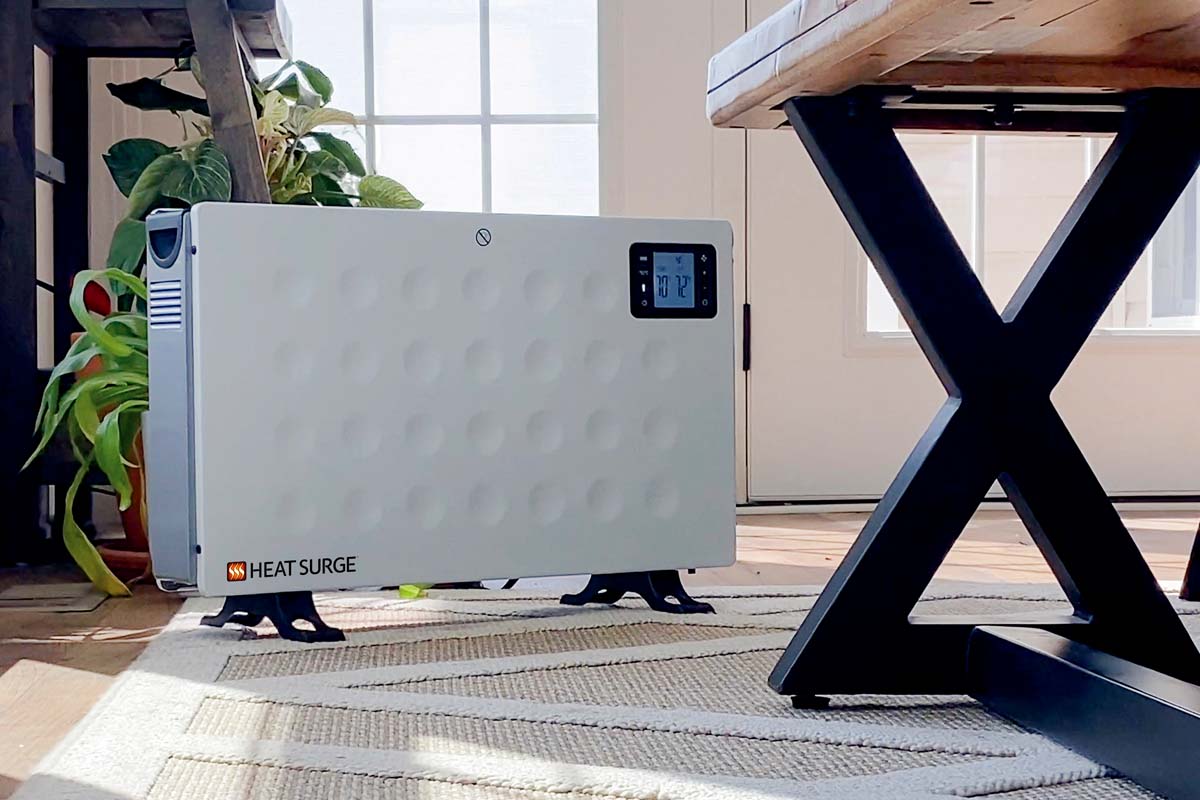 A Power Panel heating an area near a dining room table